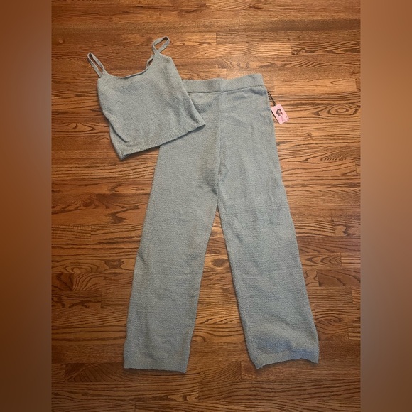 Sincerely Jules Textured Gray Loungewear Set - Large - Picture 1 of 12